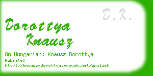 dorottya knausz business card